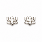 Hand Cast Lotus Earring Studs Hand Cast Lotus Earring Studs