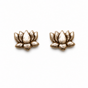 Hand Cast Lotus Earring Studs Hand Cast Lotus Earring Studs