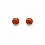Orange Copper Turquoise Stud Earrings Orange Copper Turquoise Stud Earrings