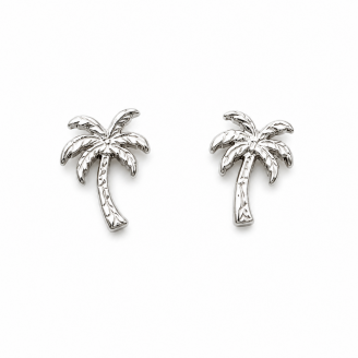 Hand Cast Palm Tree Earring Studs