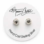 Geometric Stud Earrings – Hand Cast 925 Sterling Silver