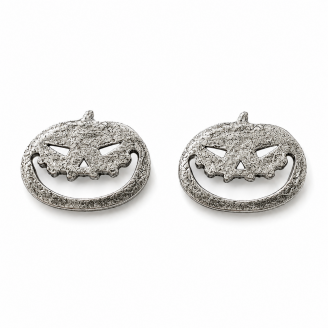 Hand Cast Jack-O'-Lantern Pumpkin Earring Studs Squatty Face Hand Cast Jack-O'-Lantern Pumpkin Earring Studs Squatty Face
