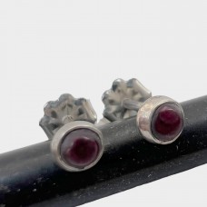 Natural Purple Spiny Oyster Shell Sterling Silver Earring Studs