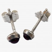 Natural Purple Spiny Oyster Shell Sterling Silver Earring Studs