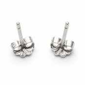 Round Chunky Brass & Sterling Silver Stud Earrings Round Chunky Brass & Sterling Silver Stud Earrings