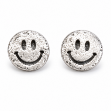 Hand Cast Smiley Earring Studs Hand Cast Smiley Earring Studs