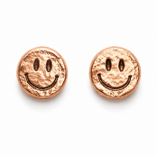 Hand Cast Smiley Earring Studs