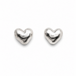 Hand Cast Wax Sculpted Silver Heart Stud Earrings – Hand Cast Artisan Jewelry Hand Cast Wax Sculpted Silver Heart Stud Earrings – Hand Cast Artisan Jewelry