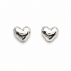 Hand Cast Wax Sculpted Silver Heart Stud Earrings – Hand Cast Artisan Jewelry Hand Cast Wax Sculpted Silver Heart Stud Earrings – Hand Cast Artisan Jewelry