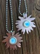 Opaline Sunflower Necklace