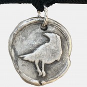Hand Cast Sterling Silver Wax Seal Pendants