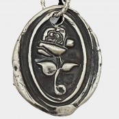 Hand Cast Sterling Silver Wax Seal Pendants