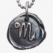 Hand Cast Zodiac Wax Seal Necklace