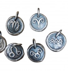 Hand Cast Zodiac Wax Seal Necklace