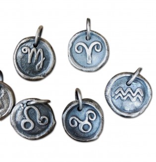 Hand Cast Zodiac Wax Seal Necklace